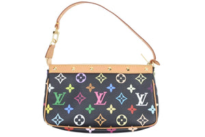 極美品 LouisVuitton ルイヴィトン ハンドバッグ アクセソワール 村上隆 M92648 SL0098 ブラック マルチカラー ゴールド 中古 45515