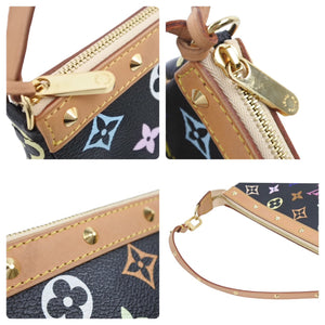 極美品 LouisVuitton ルイヴィトン ハンドバッグ アクセソワール 村上隆 M92648 SL0098 ブラック マルチカラー ゴールド 中古 45515