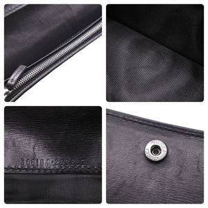 GUCCI グッチ ファスナー長財布 ロングウォレット レザー シルバー金具 368184 ブラック 良品 中古 45519
