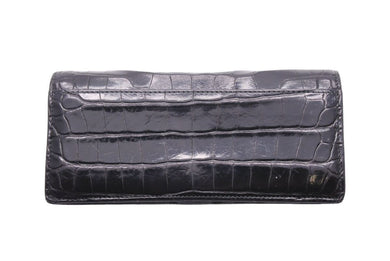 GUCCI グッチ ファスナー長財布 ロングウォレット レザー シルバー金具 368184 ブラック 良品 中古 45519 