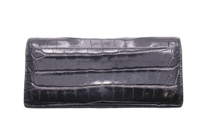GUCCI グッチ ファスナー長財布 ロングウォレット レザー シルバー金具 368184 ブラック 良品 中古 45519
