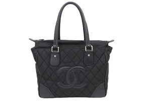 CHANEL シャネル パリニューヨークライン マトラッセ ココマーク トートバッグ 12番台 ナイロン レザー 美品 中古 45522