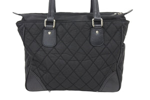CHANEL シャネル パリニューヨークライン マトラッセ ココマーク トートバッグ 12番台 ナイロン レザー 美品 中古 45522