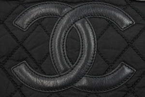 CHANEL シャネル パリニューヨークライン マトラッセ ココマーク トートバッグ 12番台 ナイロン レザー 美品 中古 45522