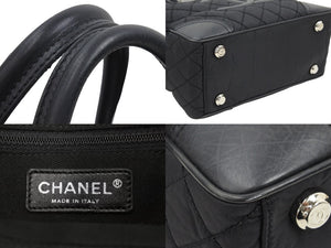 CHANEL シャネル パリニューヨークライン マトラッセ ココマーク トートバッグ 12番台 ナイロン レザー 美品 中古 45522