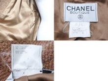 Load image into Gallery viewer, CHANEL シャネル 96A P08272W02314 ヴィンテージ ツイード ロングコート ブラウン ココマークボタン サイズ34 美品 中古 45527 正規品