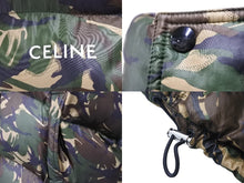 Load image into Gallery viewer, 新品同様 CELINE セリーヌ ショートダウンジャケット 軽量ナイロン カモフラージュ 2W430061O 中古 サイズ50 45547
