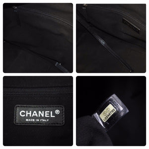 CHANEL シャネル パリニューヨークライン マトラッセ ココマーク トートバッグ 12番台 ナイロン レザー 美品 中古 45548
