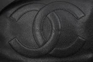 CHANEL シャネル ワンショルダーバッグ 斜めがけバッグ ココマーク 3番台 キャビアスキン ブラック ゴールド 美品 中古 45555