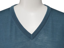 Load image into Gallery viewer, GIORGIO ARMANI ジョルジオアルマーニ カーディガン ニット トップス LSM02MLS01M ウール ブルー サイズ50 美品 中古 45563