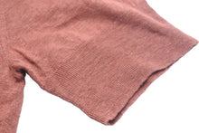 Load image into Gallery viewer, HERMES エルメス 半袖ニット 半袖Tシャツ サマーニット トップス ストライプ リネン シルク ブラウン サイズS 美品 中古 45564