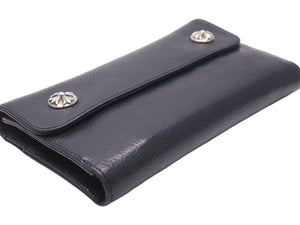 CHROME HEARTS クロムハーツ WAVE LONG WALLET CROSS BUTTON ウェーヴ ウォレット 美品 中古 45570 正規品