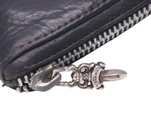 Load image into Gallery viewer, CHROME HEARTS クロムハーツ 3セメタリークロス ラウンドジップ レザーウォレット クロスパッチ 財布 良品 中古 45576