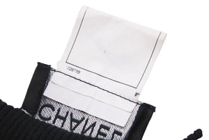 CHANEL シャネル タンクトップ ココマークボタン P05159V00233 95P コットン ブラック ホワイト サイズ36 美品 中古 45582