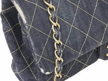 Load image into Gallery viewer, シャネル CHANEL スパークリングデニム マトラッセ チェーンショルダーバッグ インディゴブルー 10番台 中古 45596