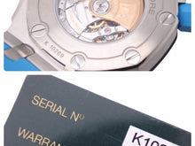Load image into Gallery viewer, 極美品 オーデマピゲ AUDEMARS PIGUET オフショアダイバー ターコイズ 銀座限定 15710ST.OO.A032CA 中古 腕時計 45612