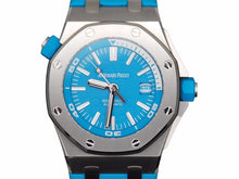 Load image into Gallery viewer, 極美品 オーデマピゲ AUDEMARS PIGUET オフショアダイバー ターコイズ 銀座限定 15710ST.OO.A032CA 中古 腕時計 45612