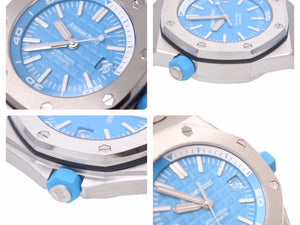 極美品 オーデマピゲ AUDEMARS PIGUET オフショアダイバー ターコイズ 銀座限定 15710ST.OO.A032CA 中古 腕時計 45612