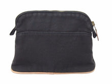 Load image into Gallery viewer, Hermes エルメス ボリード ポーチ キャンバス メイクポーチ ケース 小物入れ ブラック 中古 45620