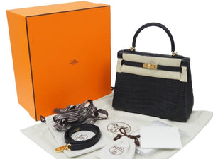 新品未使用 HERMES エルメス ケリー25 ブラック 2022年 マット U刻 G金具 中古 45634