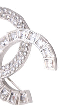 Load image into Gallery viewer, CHANEL シャネル ココマーク ブローチ アクセサリー 装飾品 小物 ラインストーン メタル 14C シルバー 美品 中古 45658