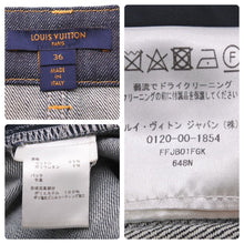 Load image into Gallery viewer, Louis Vuiton ルイヴィトン モノグラム ミニスカート コットン デニム インディゴ 	FFJB01FGK サイズ36 美品 中古 45662