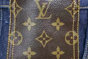 Louis Vuiton ルイヴィトン モノグラム ミニスカート コットン デニム インディゴ 	FFJB01FGK サイズ36 美品 中古 45662
