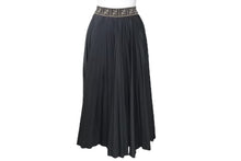 Load image into Gallery viewer, FENDI フェンディ プリーツスカート ロング ブラック サイズ36 FQ7135 A5WC F0GME/BLACK FFロゴバンド レディース 美品 中古 45664