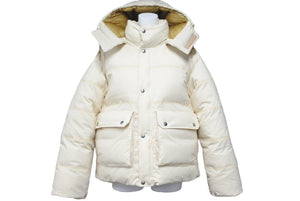 極美品 GUCCI グッチ THE NORTH FACE ザノースフェース ダウンジャケット 663735 Padded Jacket Ivory アイボリー 中古 45667