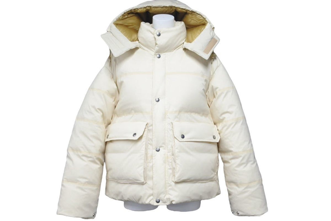 極美品 GUCCI グッチ THE NORTH FACE ザノースフェース ダウンジャケット 663735 Padded Jacket Ivory アイボリー 中古 45667