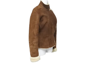 ジャケット コート HERMES エルメス ムートン ショートジャケット ゴルチエ期 表記サイズ 38 美品 中古45685
