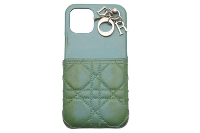 DIOR ディオール LADY DIOR レディディオール IPHONE13 PRO ケース 2022SS S0959ONMJ M68H グリーン 中古 45700