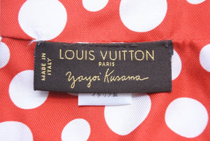 LOUIS VUITTON ルイヴィトン 草間彌生 スヌード・ドット インフィニティ レッド ホワイト M74623 美品 中古 45702