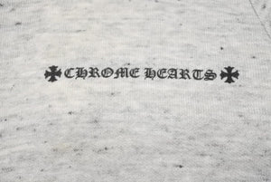 CHROME HEARTS クロムハーツ ジップアップパーカー ダガージップ プリント グレー サイズS 良品 中古 45789