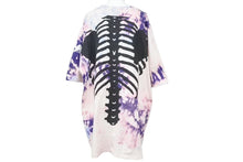 Load image into Gallery viewer, KAPITAL キャピタル ボーンプリントタイダイオーバーサイズTシャツ K1902SC825 19AW パープル調 サイズF 美品 中古 45798