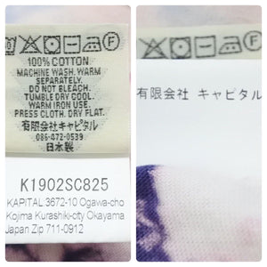 KAPITAL キャピタル ボーンプリントタイダイオーバーサイズTシャツ K1902SC825 19AW パープル調 サイズF 美品 中古 45798