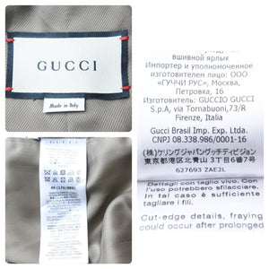 極美品 GUCCI グッチ 20AW アルパカ混 オーバーコート 627693 ベージュ アウター サイズ46 中古 45812 