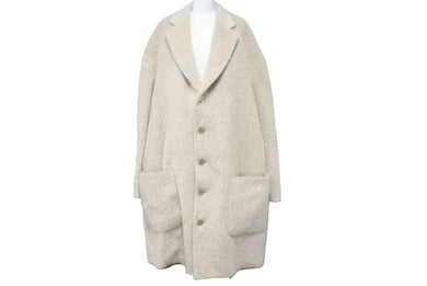 極美品 GUCCI グッチ 20AW アルパカ混 オーバーコート 627693 ベージュ アウター サイズ46 中古 45812 