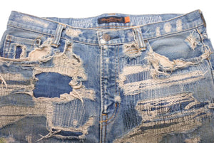 超希少 UNDERCOVER アンダーカバー ヴィンテージ 名作 85デニム ジーンズ ボトム ブルー 05AW サイズ3 メンズ 中古 45835