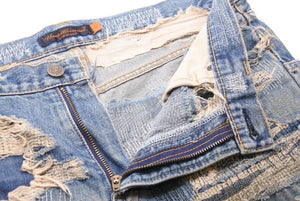 超希少 UNDERCOVER アンダーカバー ヴィンテージ 名作 85デニム ジーンズ ボトム ブルー 05AW サイズ3 メンズ 中古 45835