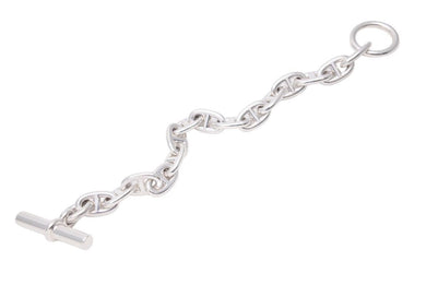 HERMES エルメス シェーヌダンクル 15コマ ブレスレット 55.9g MM シルバー 925 アクセサリー 美品 中古 45856