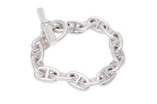 Load image into Gallery viewer, HERMES エルメス シェーヌダンクル 15コマ ブレスレット 55.9g MM シルバー 925 アクセサリー 美品 中古 45856