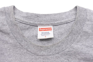 Supreme シュプリーム 半袖Ｔシャツ カットソー グレー プリント セキンタニ・ラ・ノリヒロ １９ＳＳ ロゴ サイズL 美品 中古 45883