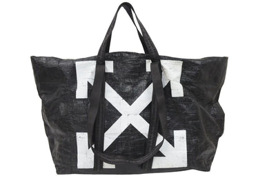 OFF-WHITE オフホワイト VIRGIL ABLOH ヴァージルアブロー ショッパートートバッグ NEW COMMERCIAL ブラック 美品 中古 45887 