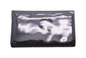 CHANEL シャネル ヴィンテージ エナメル長財布 ココマーク ブラック フランス製 6番台 中古 45903