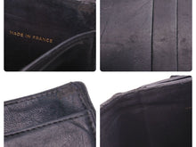 Load image into Gallery viewer, CHANEL シャネル ヴィンテージ 三つ折り財布 ココマーク グレインドカーフスキン ブラック 良品 中古 45904