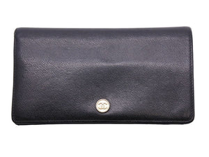 CHANEL シャネル ヴィンテージ ココマーク長財布 11番台 ブラック ゴールド金具 良品 中古 45906