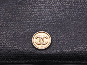 CHANEL シャネル ヴィンテージ ココマーク長財布 11番台 ブラック ゴールド金具 良品 中古 45906