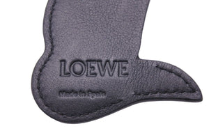 LOEWE ロエベ レザー キツネ 動物 ストラップ チャーム オレンジ ホワイト 美品 中古 45912 正