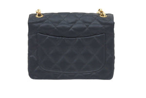 CHANEL シャネル ミニマトラッセ チェーンショルダーバッグ ココマーク 14番台 サテン ブラック ゴールド金具 良品 中古 45919